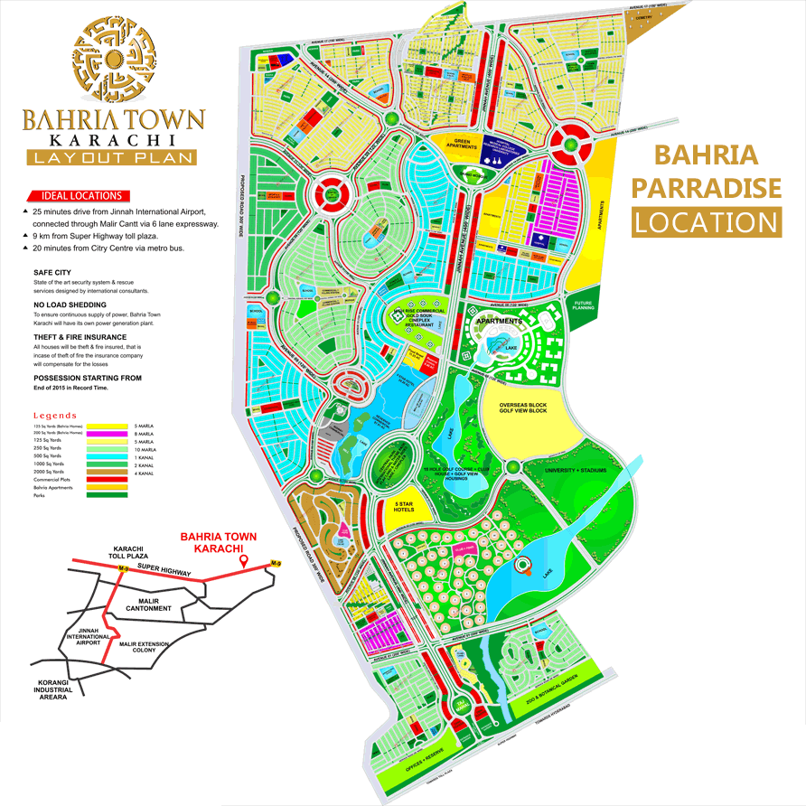 Bahria Paradise map