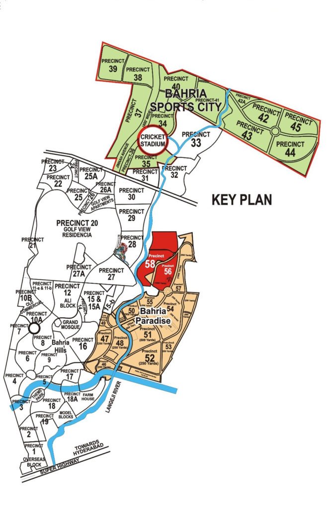 Bahria Town Karachi Master Plan Map
